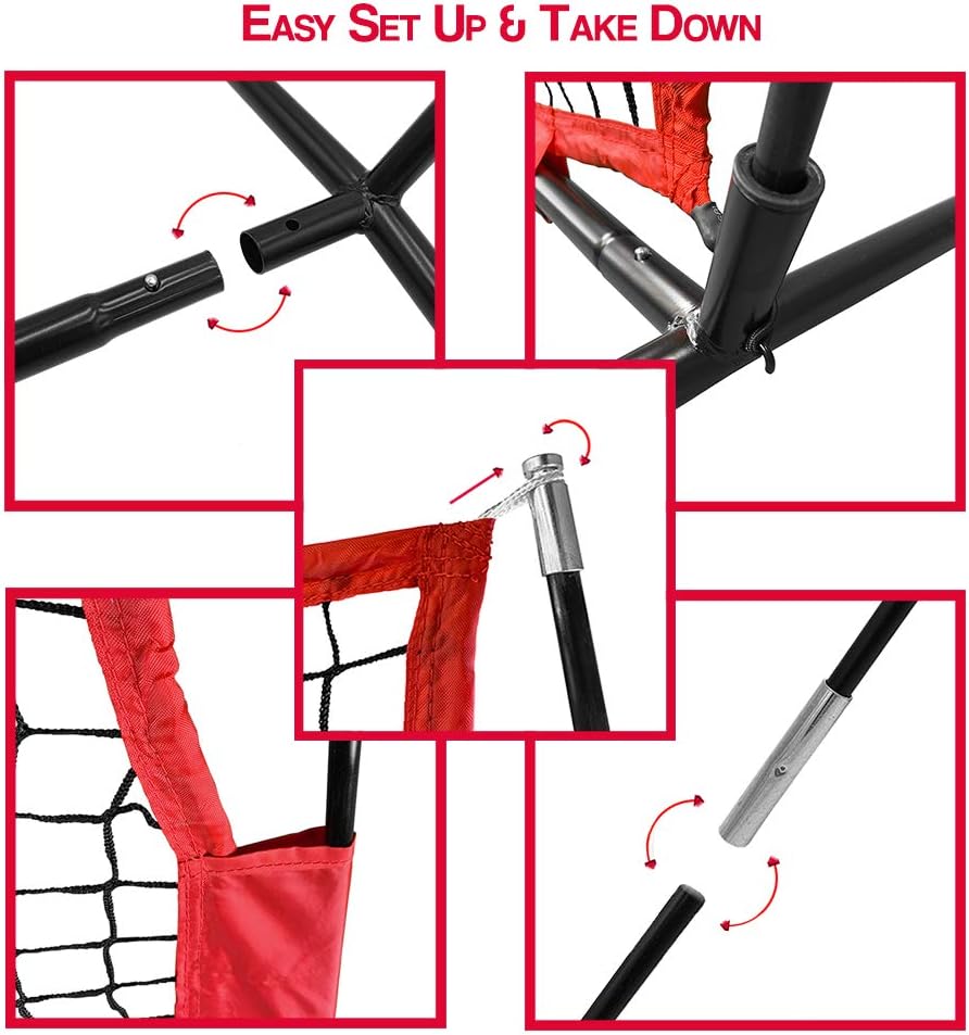 Hit Run Steal Heavy Duty Softball & Baseball Net with Carrying Bag - Perfect Hitting Net for Your Batting and Pitching Practices : Sports & Outdoors