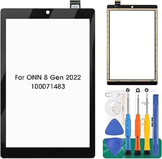 for ONN 8 Gen 2022 100071483 Screen Replacement for ONN 100071483 8" Tablet Digitizer Replacement 100071483 Touch Screen Replacement 8 Gen 2022 Sensor Black(No LCD Display)