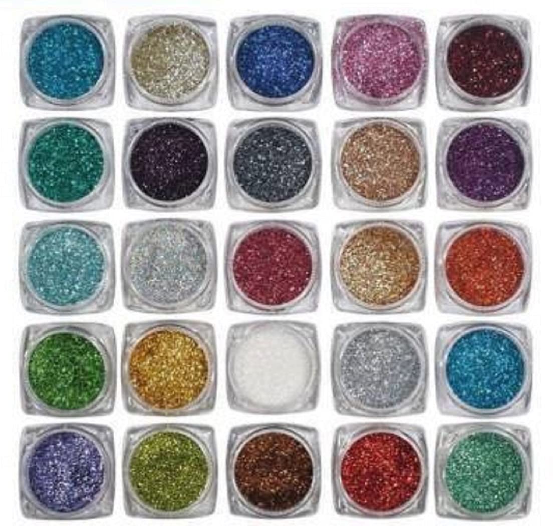 Eye shadow 25 Multi color Glitter Pack of 25 Beautiful & Sparkle 200 g (Multicolor)-image-14