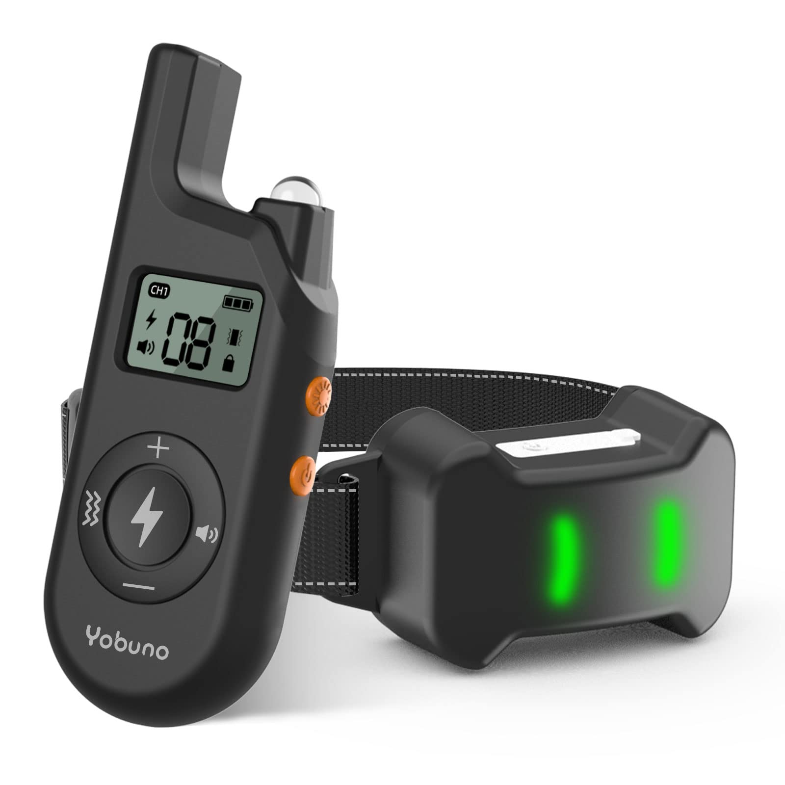 Dog Training Collar Waterproof Rechargeable Dog Shock Collar with Remote Beep Vibration and Shock 3 Training Modes Light