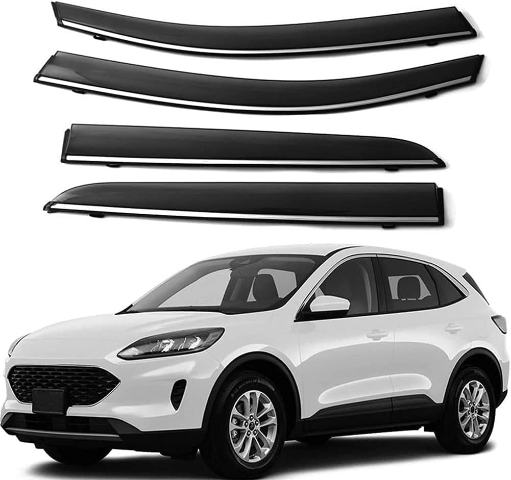 Fengxh Normal 4Pcs Smoke Tint Car Window Deflectors For Ford Escape 2020 2021