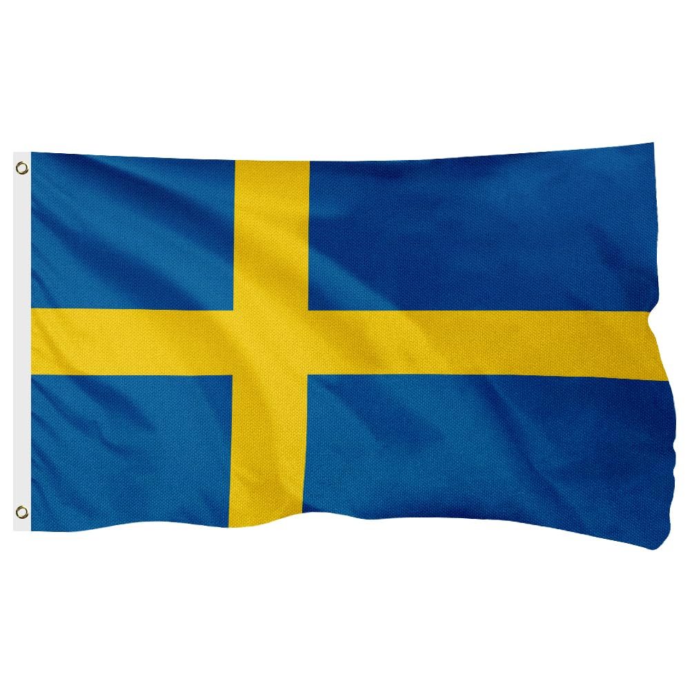 Drapeau suédois d'extérieur 1,2x1,8m en polyester renforcé 400D premium