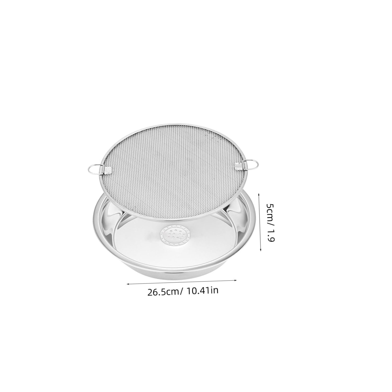 Cabilock 1Set Stainless Steel Drain Rack Removable Cooling Strainer for Kitchen Essentials for Frying Vegetables and Food Preparation Resistant Design