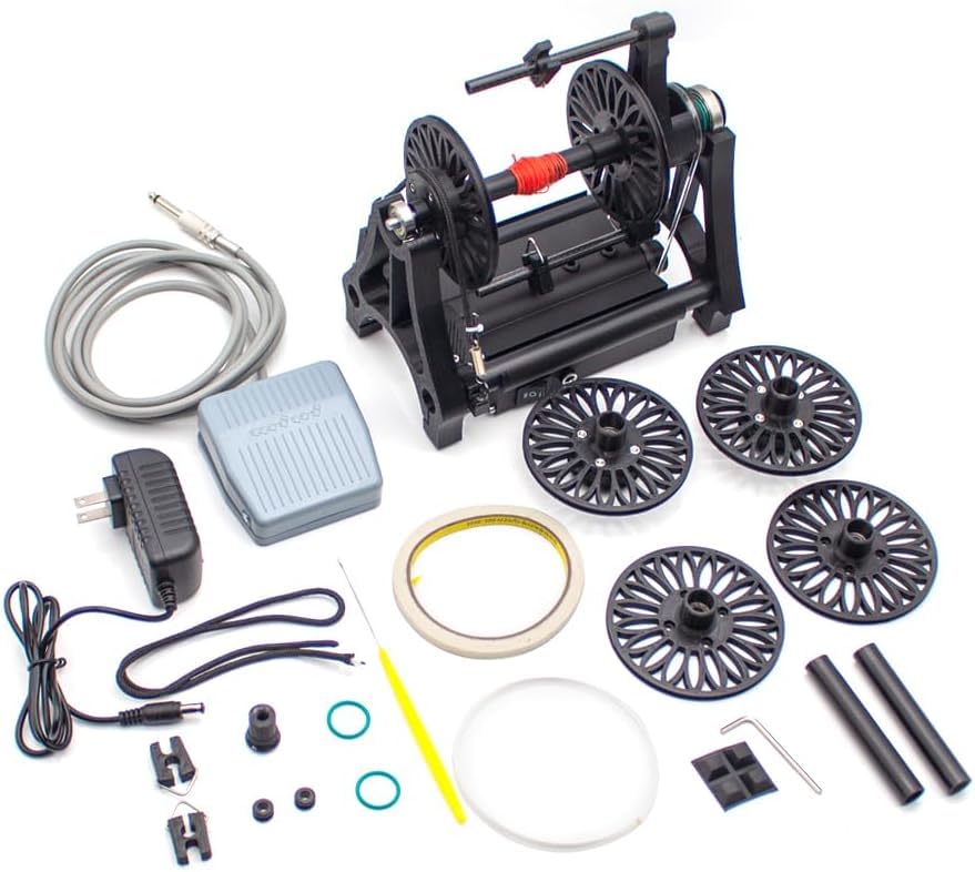AC100-240V Electric Mini Spinning Wheel Household Wool Spinning Fibre Spinning Wheel with Pedal
