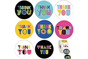 Thank You Stickers Bulk, 1.5" Thanks for Coming Stickers 500PCS Cute Art...