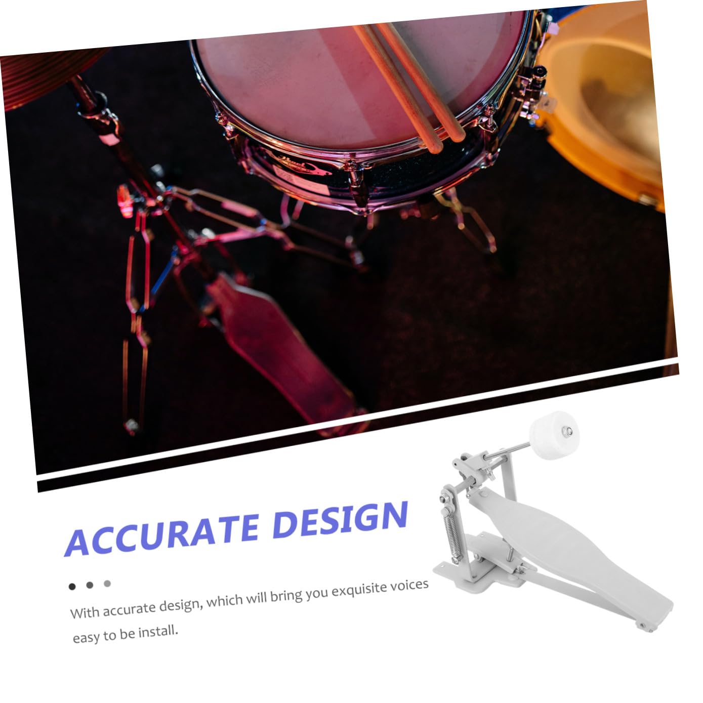 FOMIYES Pedale Grancassa Singolo per Batteria, Accessorio Professionale per Strumento a Percussione, Parte di Ricambio Durevole per Kit Batteria Acustica ed Elettronica, Adatto