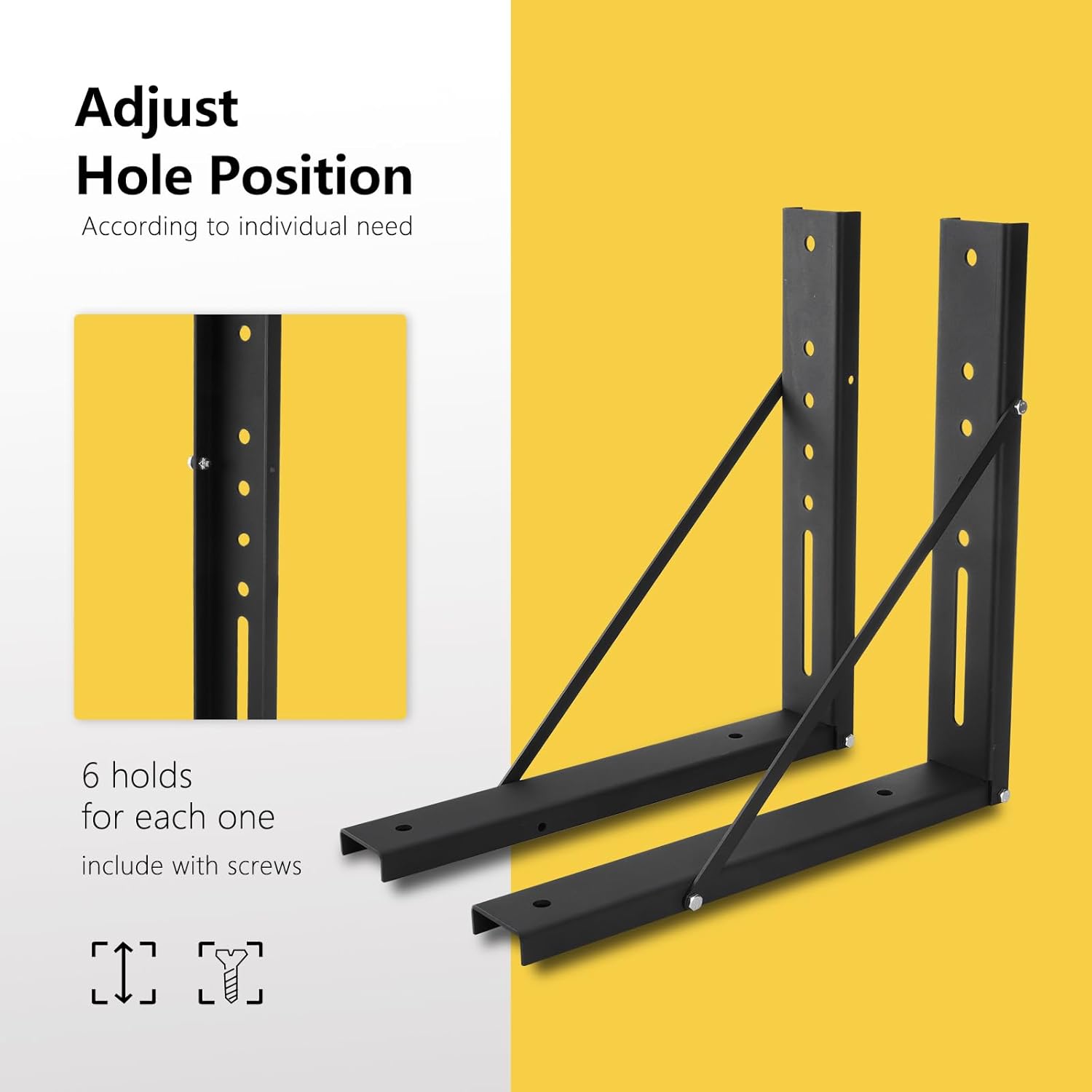 17 X 17 inch Truck Tool Box Mounting Kit, Truck Underbody Tool Boxes Mounting Brackets, Bolt-Assembly Construction