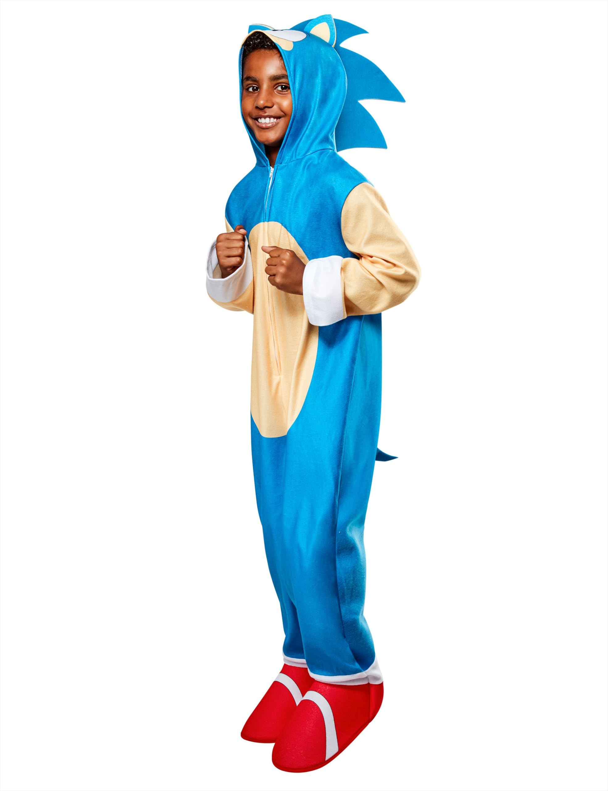 Rubies 641276M Sonic The Hedgehog Jumpsuit Kids Costume, Boys, Girls, Multicolour, 6-8 Years Halloween