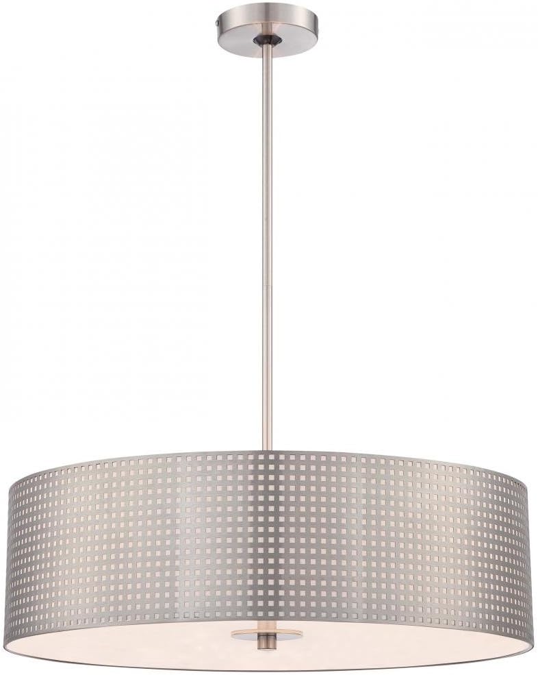 P5745-084, Grid, 4 Light Pendant, Brushed Nickel