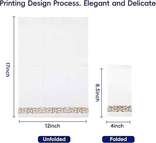 Miniatura 3 de 200 toallas de mano desechables, suaves y absorbentes, sensación de lino, servilletas decorativas duraderas para baño, buenas para cocina, Acción de