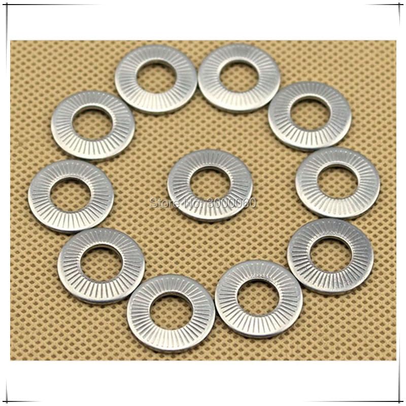 M16 NFE25-511 Stainless Steel 304 Conical Knurled Spring Contact Washer 50pcs/lot