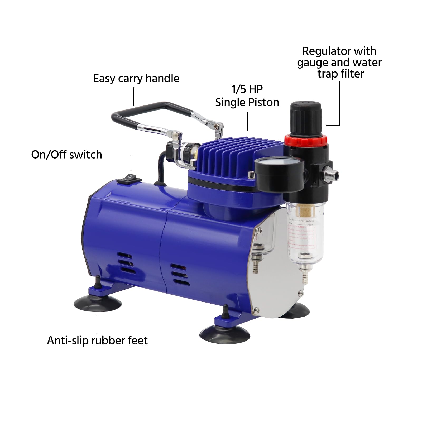Kit per aerografo con compressore – Aerografo a doppia azione da 0,3
