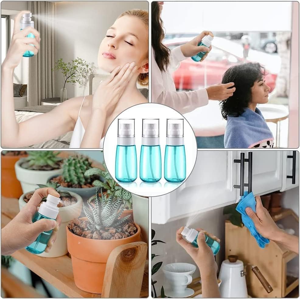 Cazuela Spray Bottles Hair Mist Bottle Small 100ml Empty Mini Travel Size Spray Bottle Fine Mist Hairspray Bottle for Essential Oils Refillable Travel Containers for Cosmetic, Perfume (2) 2