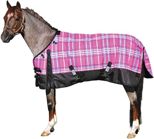 Viking Classic Euro Fit Horse Turnout Blanket  Surcingle Plaid Pony  Horse Blankets for Winter Waterproof  Large Tail Cover  Winter Horse Blanket
