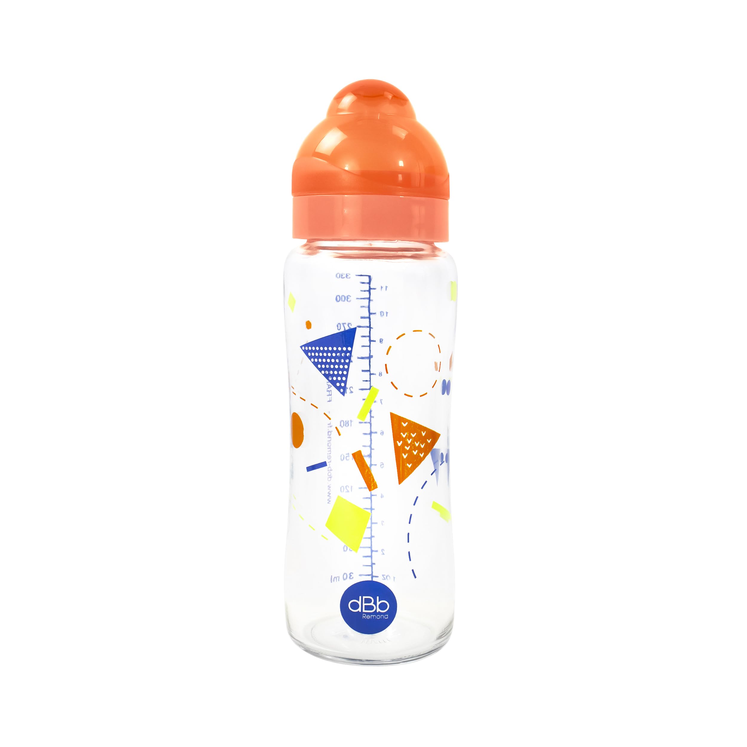 Geometry Bottle in Box, 11 oz, Translucent Orange