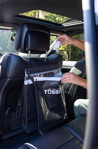 Miniatura 5 de Tossits Bolsas de basura desechables reciclables colgantes para automóvil paquete de 3 unidades 21 bolsas en total a prueba de fugas a prueba de
