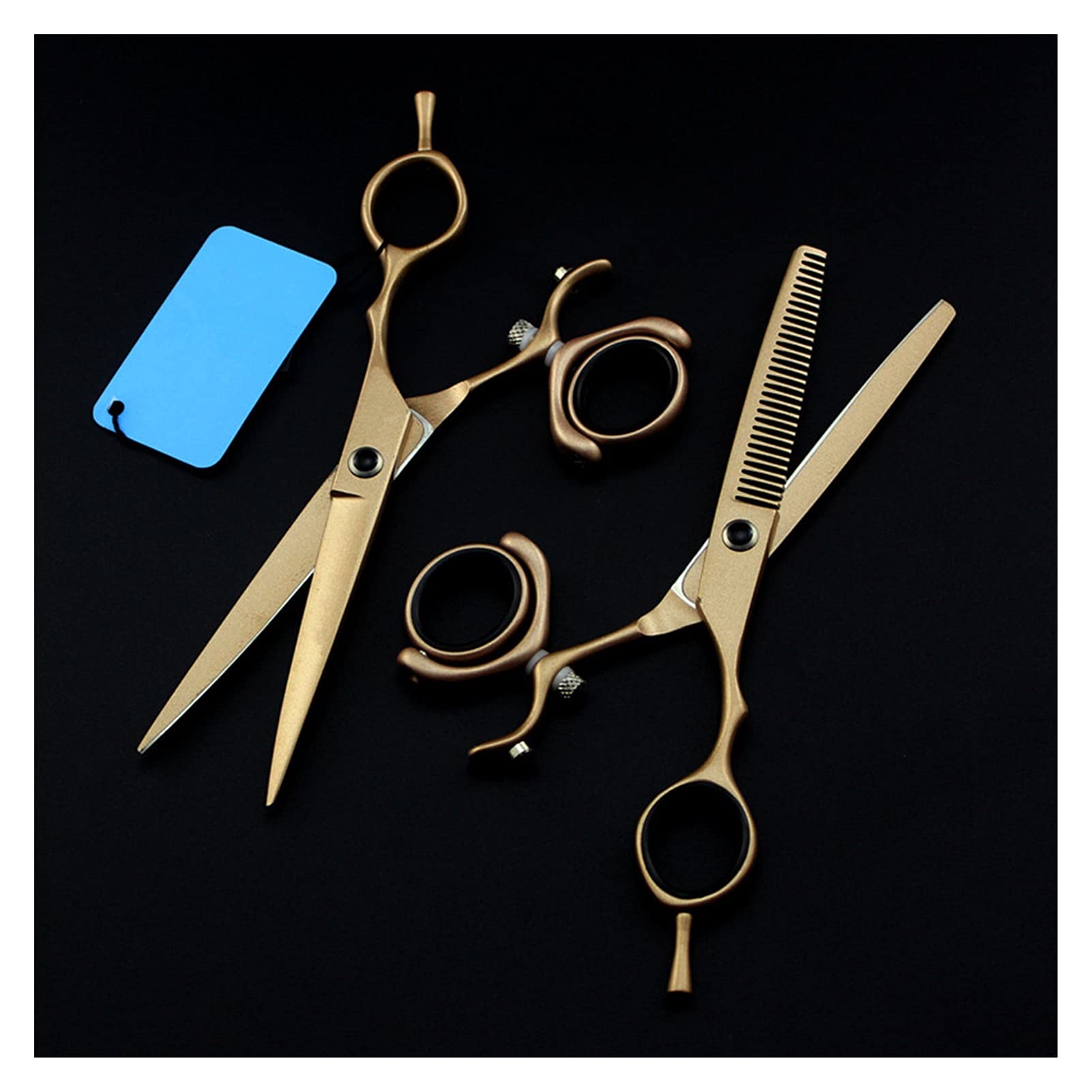 Schere Zum Haareschneiden, 6 Zoll, Drehbar, Gold, Haarschnitt, Schere, Haarschnitt, Effilierhaarschnitt, Flachschnitt, Friseurschere, Haarschneideset, Effilierhaarschnitt,Satz-Q