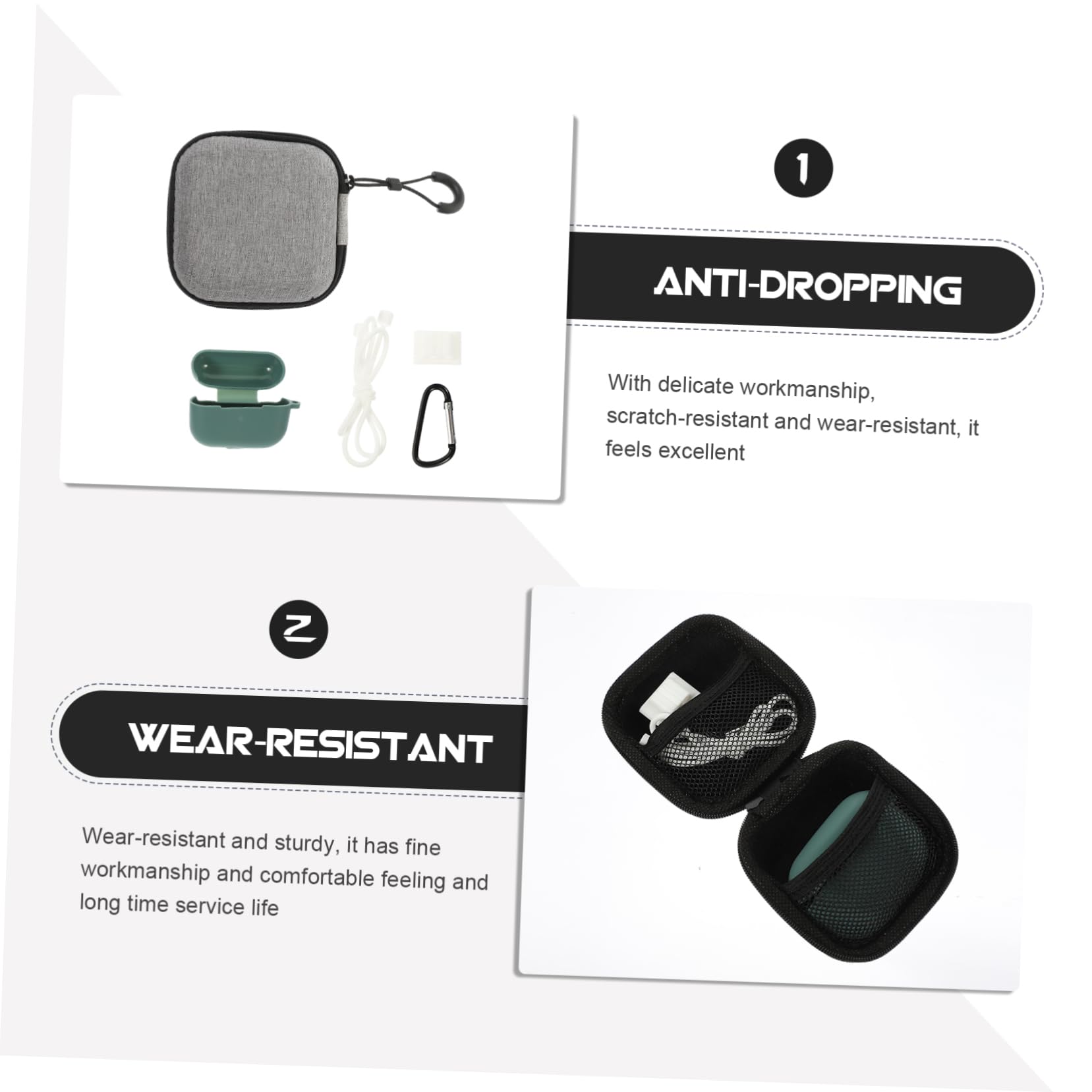DOITOOL 4juegos Funda De Protección para Auriculares Inalámbricos Compatible Estuche De Resistente Prueba De Agua Organizador De Auriculares Accesorios De para Amigos y