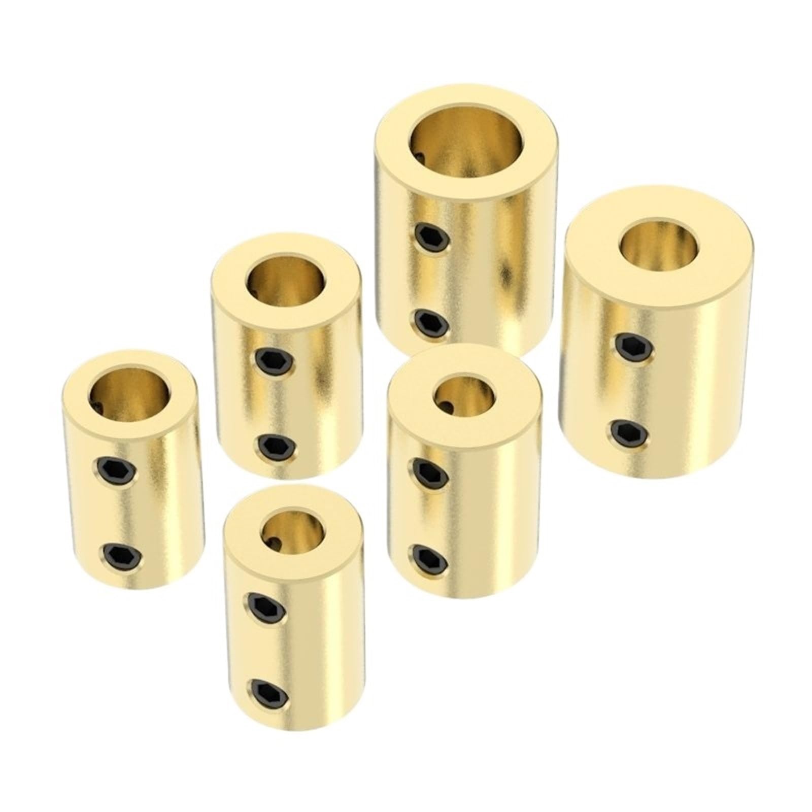 Brass Rigid Motor Shaft Coupling 3.17/4/5/6/8/10/12mm Coupler Transmission Connector Sleeve Adapter for RC Boat Car Airplane(4mm-4mm)
