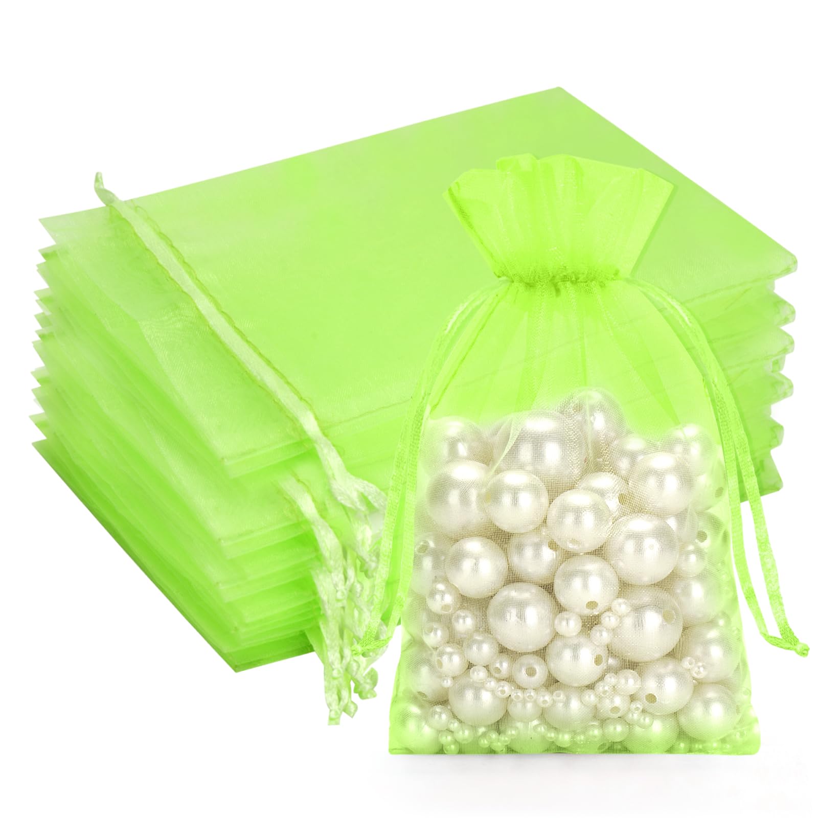 G2PLUS White Organza Gift Pouches - 7x9 CM Small Organza Favor Bags, 50 PCS Wedding Jewelry Bags - Clear Mesh Pouches for Wedding, Christmas, Birthday, Anniversary — view 42