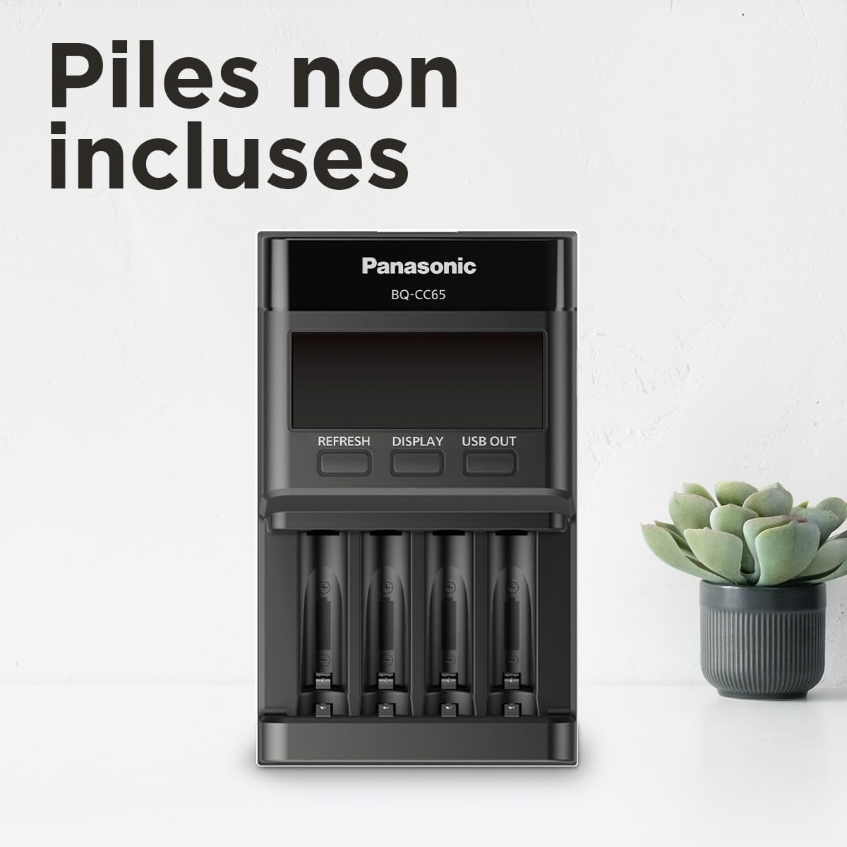 eneloop Pro Chargeur Pro, pour 1-4 Piles Rechargeables AA/AAA, 2h de Temps de Charge, 10 Fonctions de sécurité