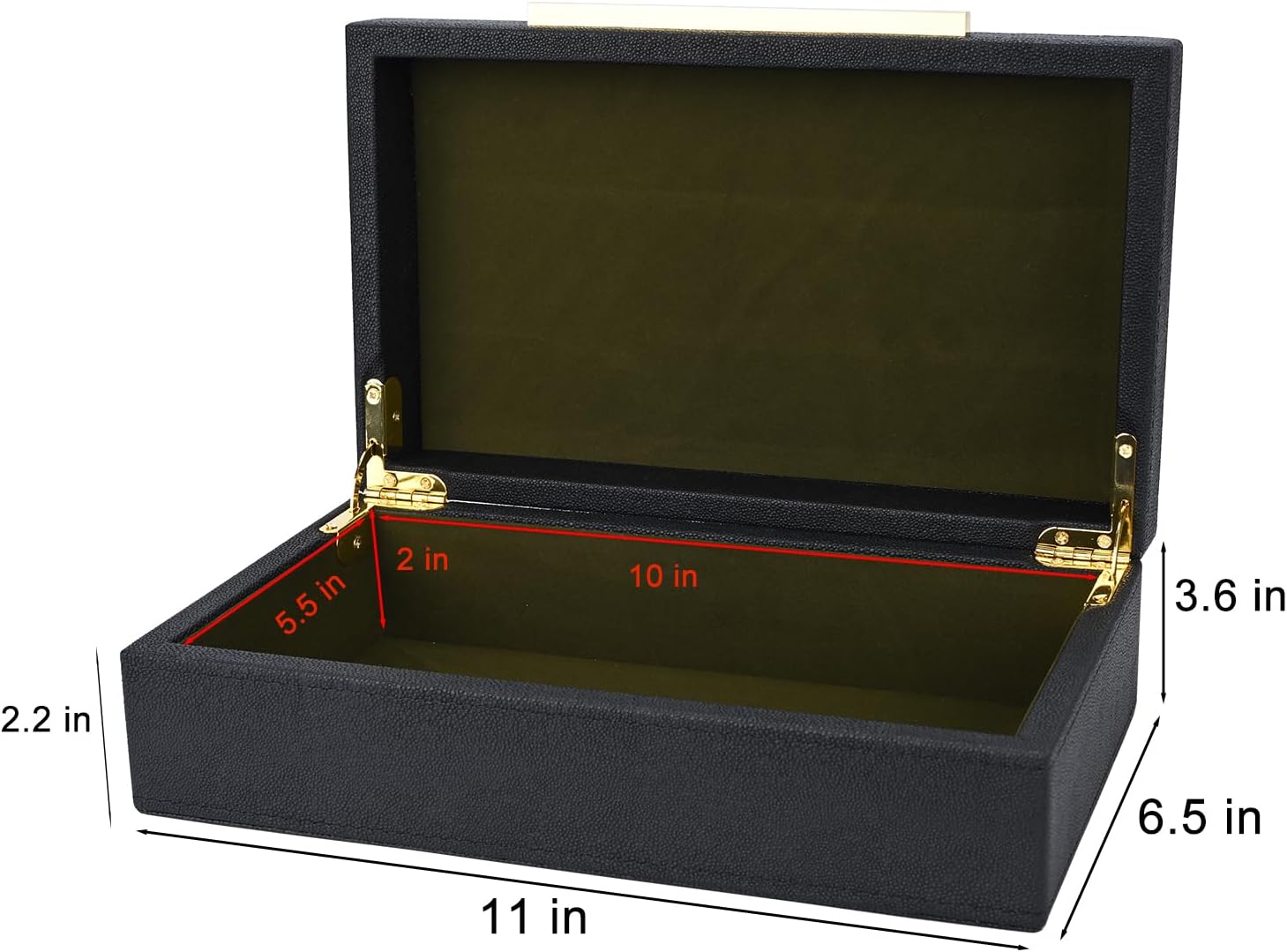 Small Black Shagreen box Faux Leather Decorative Box,Keepsake And Memory Storage Decorative Boxes with Lids for Modern Home Decor Jewelry Box Organizer