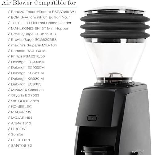 Miniatura 4 de CAFEMASY Fuelle de tolva de café de silicona compatible con Baratza Encore ESP Pro Fellow Opus Delonghi Molinillo de café de retención de silicona