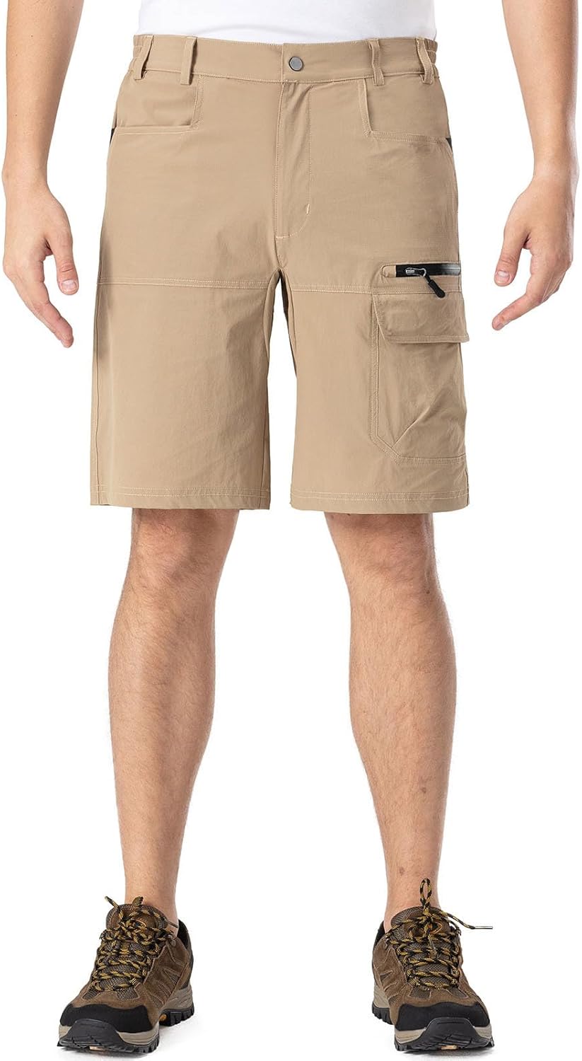 Rdruko Men's Hiking Shorts 9" Quick Dry Lightweight Water Resistant Work Outdoor Shorts with 5 Pockets - Image 2