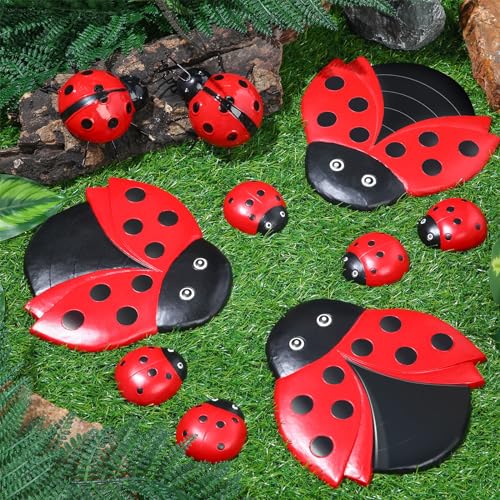 Hollowfly Ladybug Stones Decor