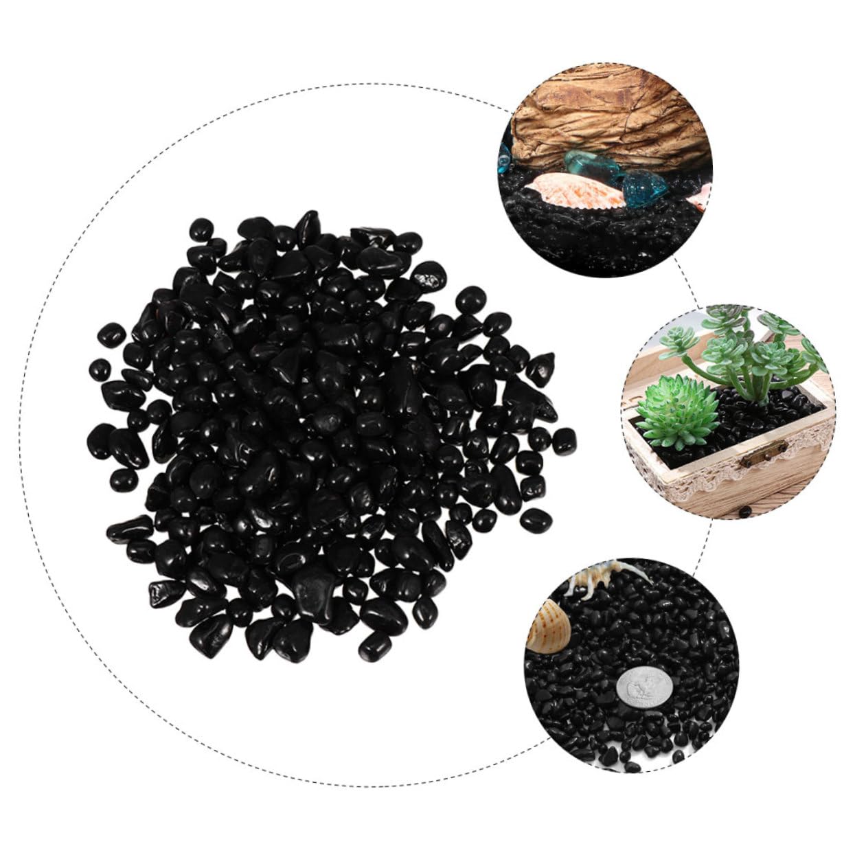 1torba Gravel Do Akwarium Czarne Kamienie Do Dekoracji Zbiornika Rybnego Zdrowe Estetyczne Podłoże Kamienie Akwarium