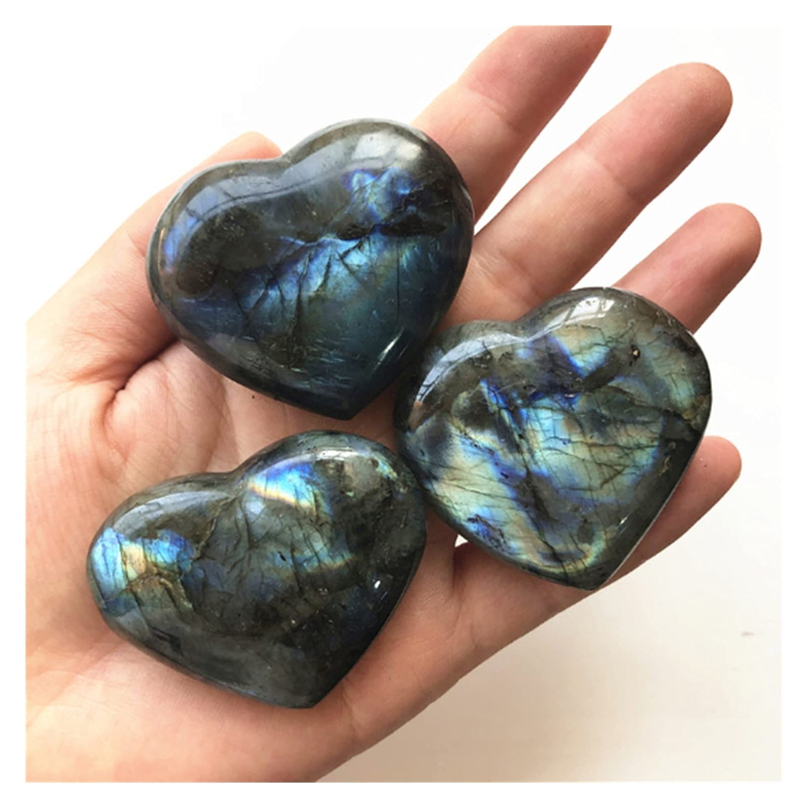 新作♡ラブラドライト✩水晶すずらん✩水晶 Amazon｜天然水晶 クリスタルラブラドラライトパームストーン