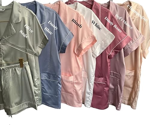 Generic Personalized Bridesmaid Pajamas - 6 Unique Styles - Bridal Party Pajama Set For Women thumb #6