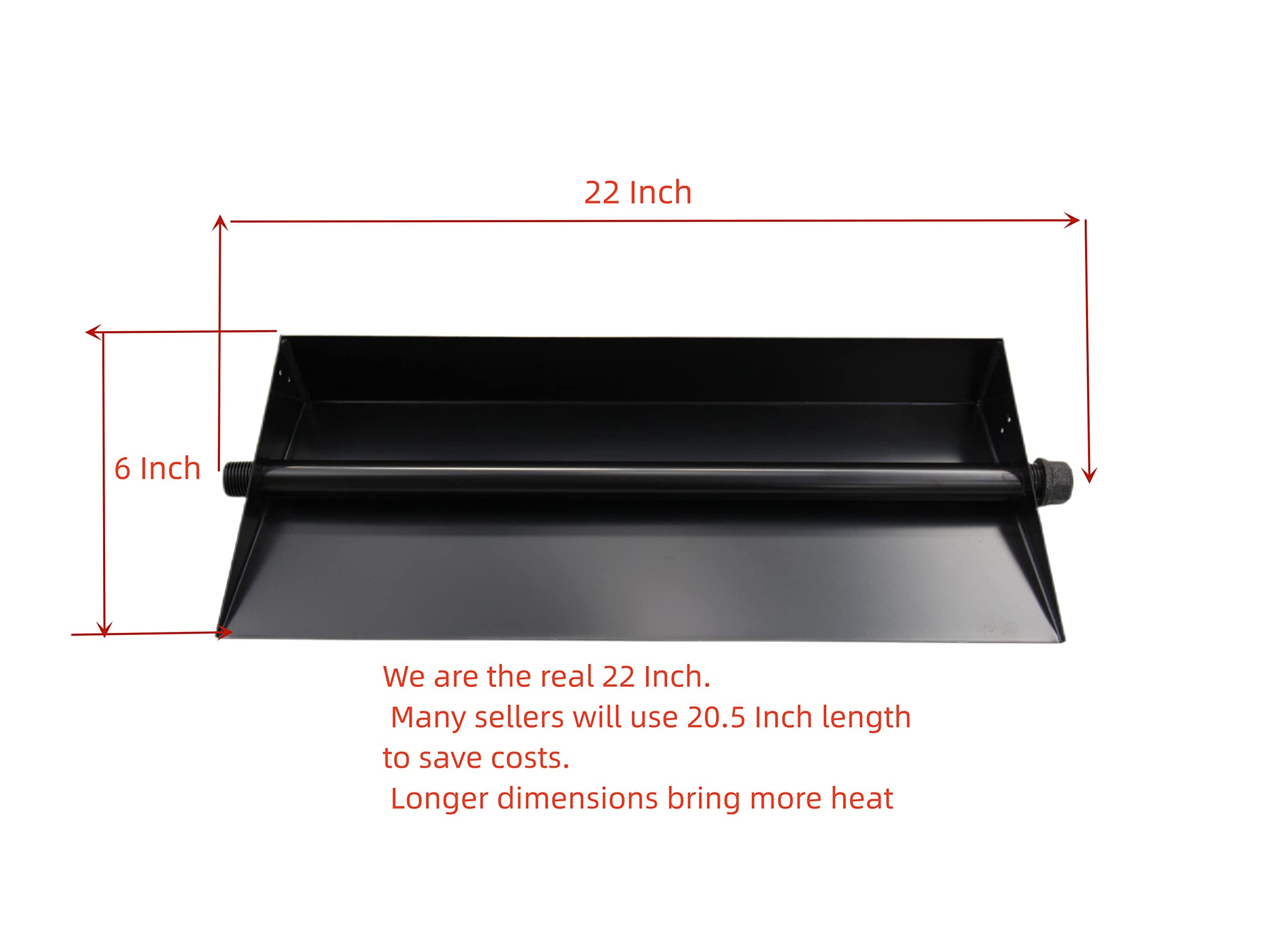 Bruciatore per caminetto a gas da 45,7 - 61 cm, per caminetto a gas, braciere a gas e propano, 55,7 cm, brevetto applicato