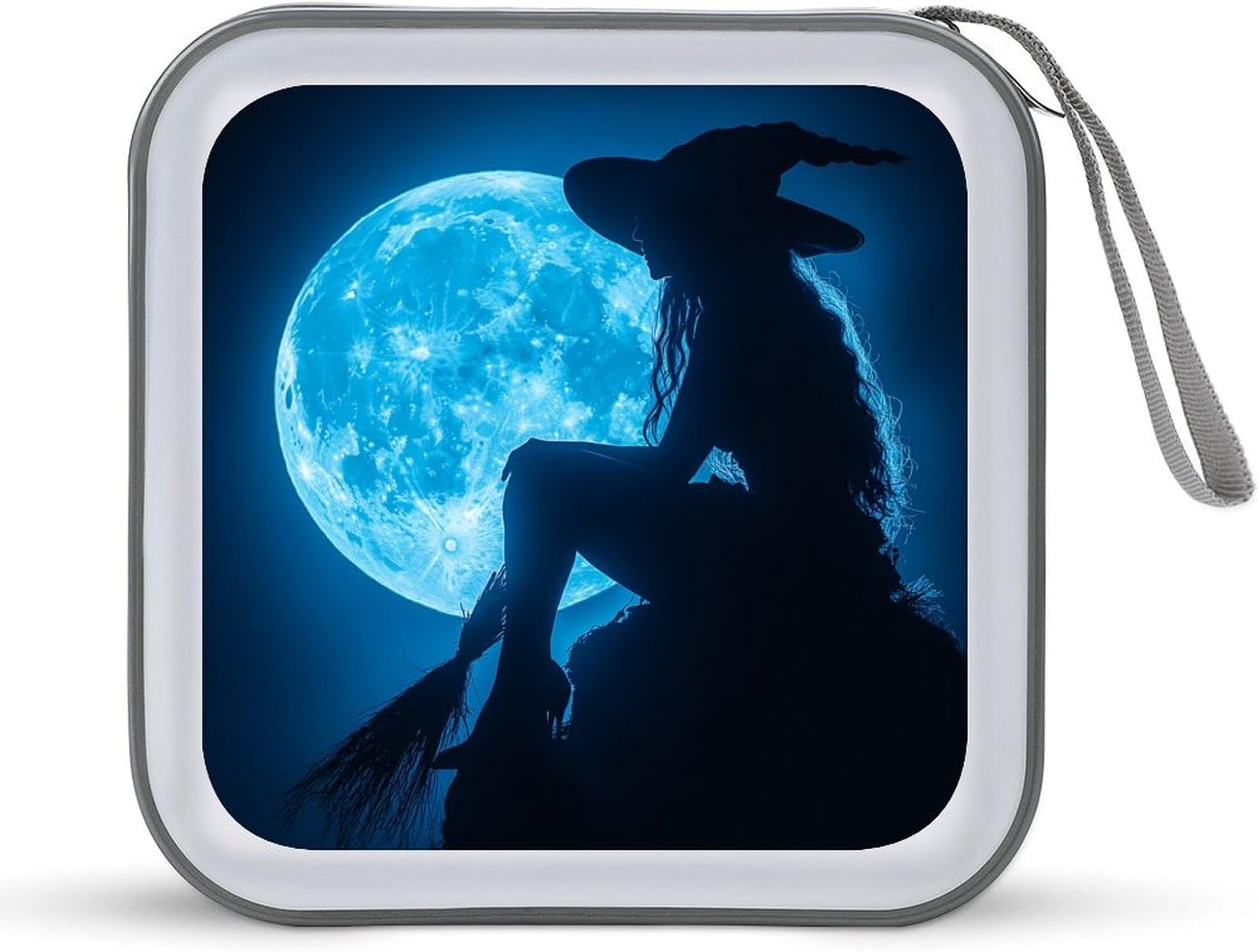 CD Case, 40 Capacity CD/DVD Storage Case, Portable DVD Hard Plastic Case Holder, CD Organizer book Disc Cases Storage Binder for Car Home Office Travel - Halloween Witch