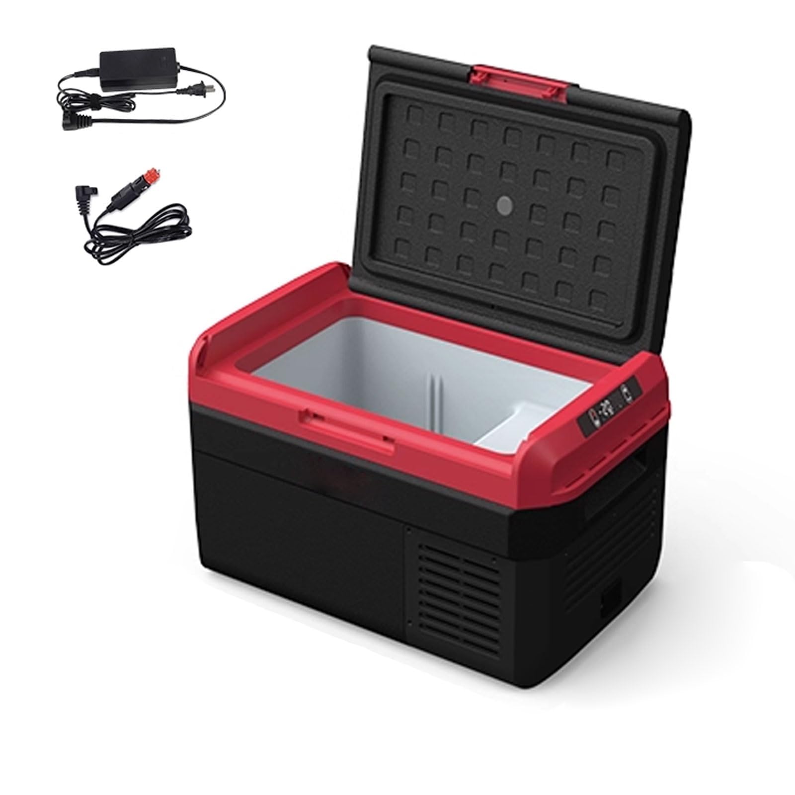Refrigerador portátil 12V 24V de doble uso camping y coche con panel extraíble 7