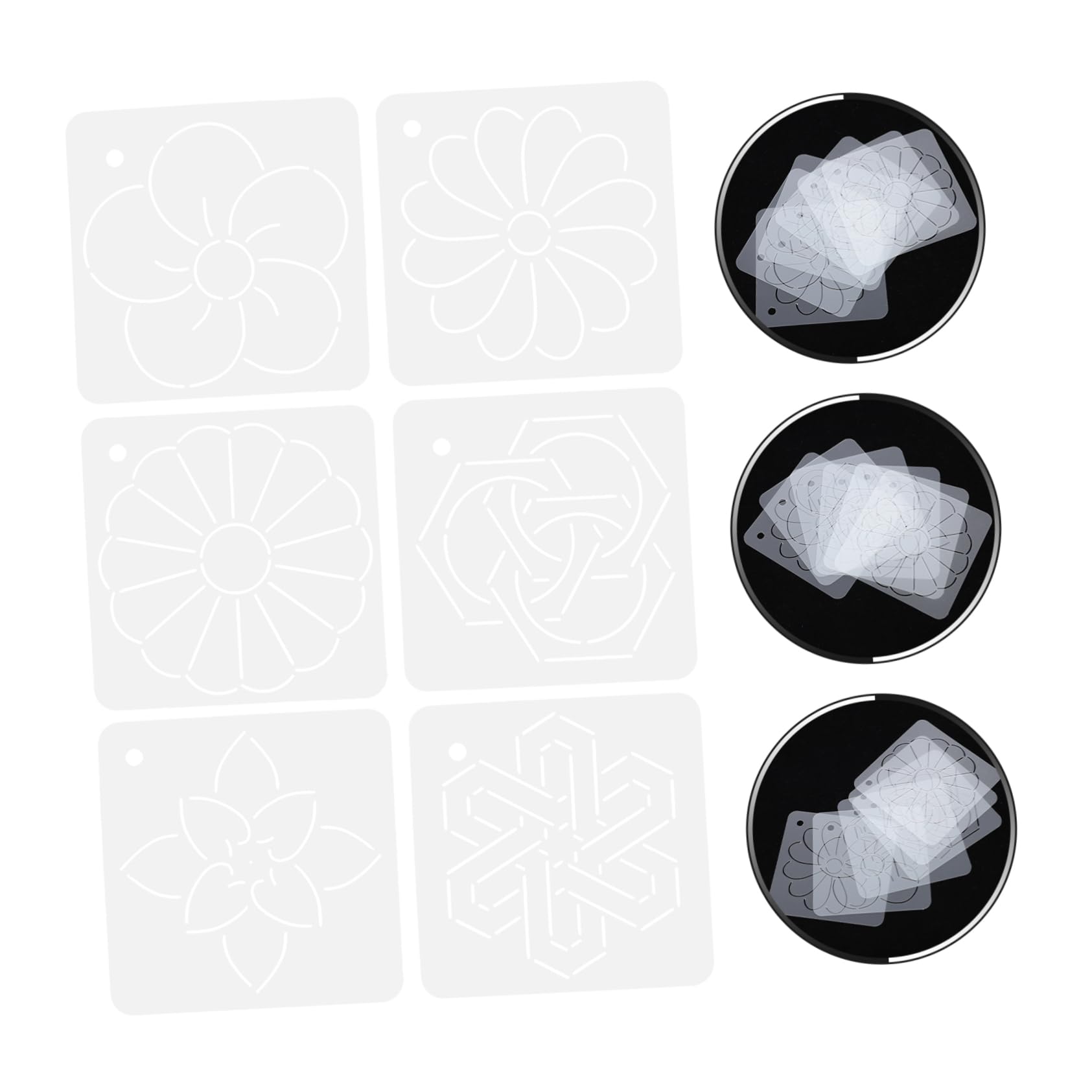 Tofficu 12piezas Plantillas De Acolchado Acrílico Para y Costura De Dibujo y Patchwork Accesorios Versátiles Para Manualidades