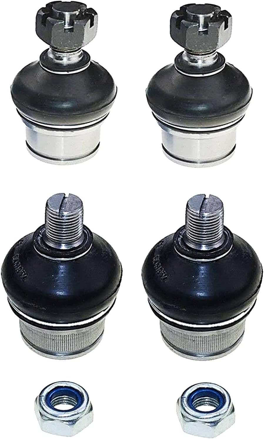 4 Pc Front Suspension Kit Lower & Upper Ball Joints Fits Driver & Passenger Side