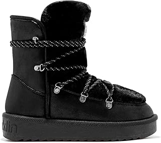 D.Franklin Botas Australianas de Mujer con Material Repelente al Agua Nordic Trk Fur en Negro - Botas para Mujer - Moda ca...