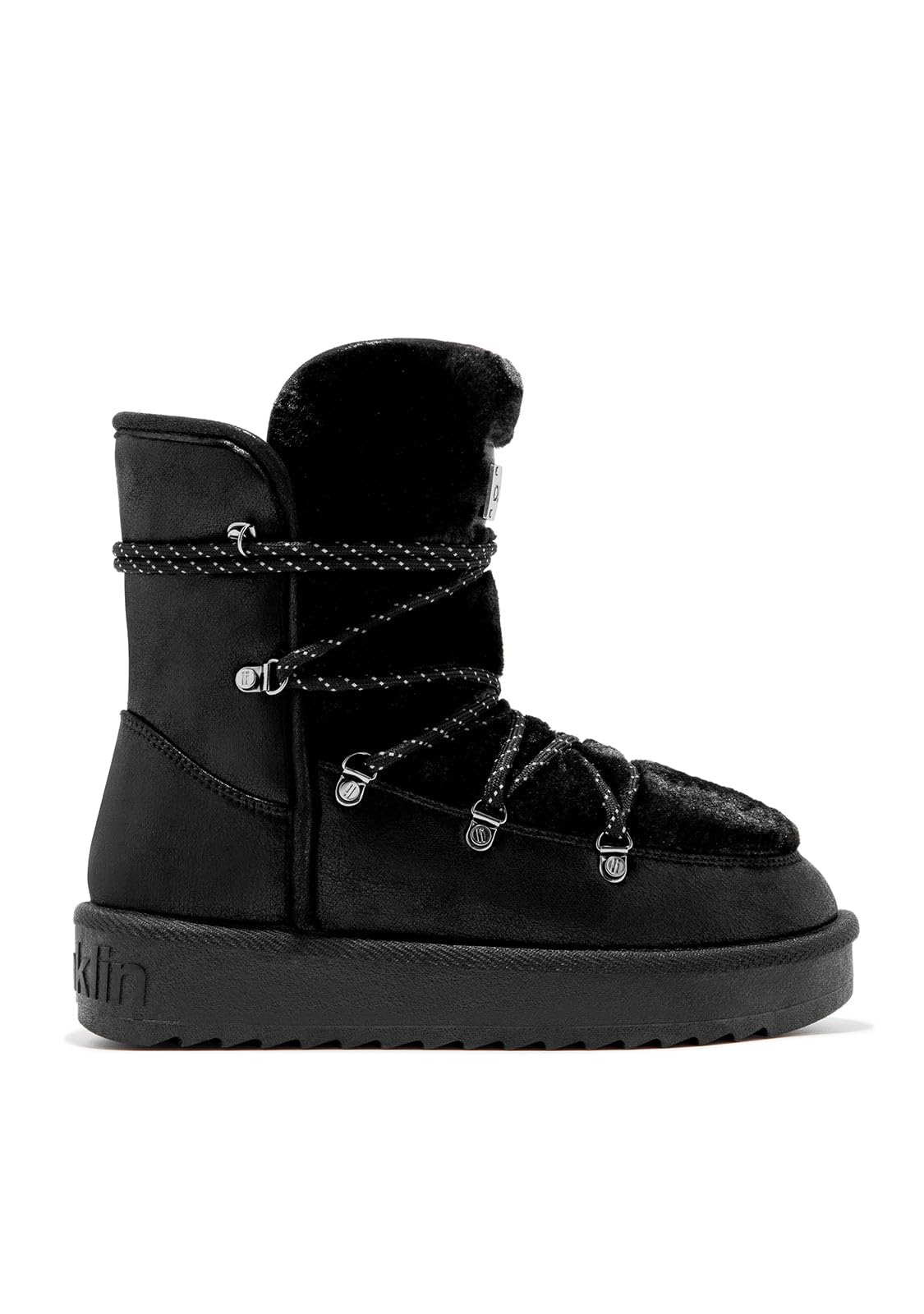 D.Franklin Bottes Australiennes Femme Nordic Trk Fur en Noir - Bottes pour Femme - Mode Casual - Taille (41) - Modèle nordic-trk