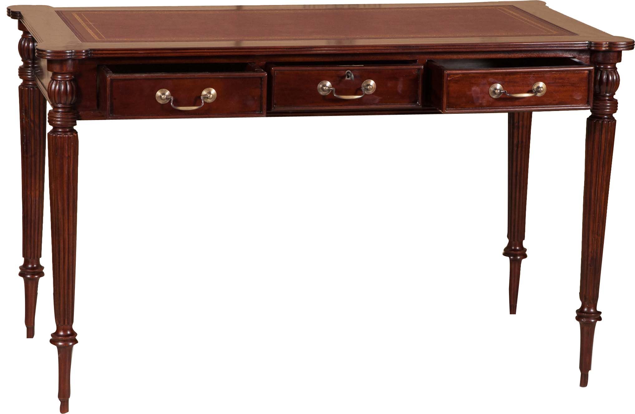 Biscottini Scrittoio vintage in pelle L126,5xPR65,5xH75,5 - Scrittoio antico in legno - Scrivanie classiche - Scrivania - Tavolino salotto - Scrivania salvaspazio