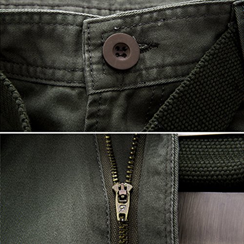 Rmine Pantaloni cargo da uomo, molte tasche, in