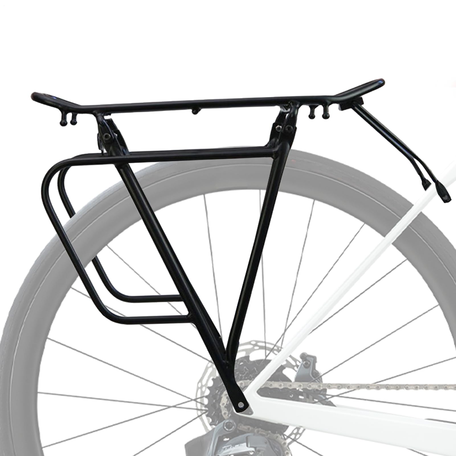 Portabiciclette,Portabiciclette posteriore - posteriore Cycle in | lega di alluminio resistente | Supporto per attrezzatura da ciclismo, portabagagli da turismo per spostamenti in bicicletta
