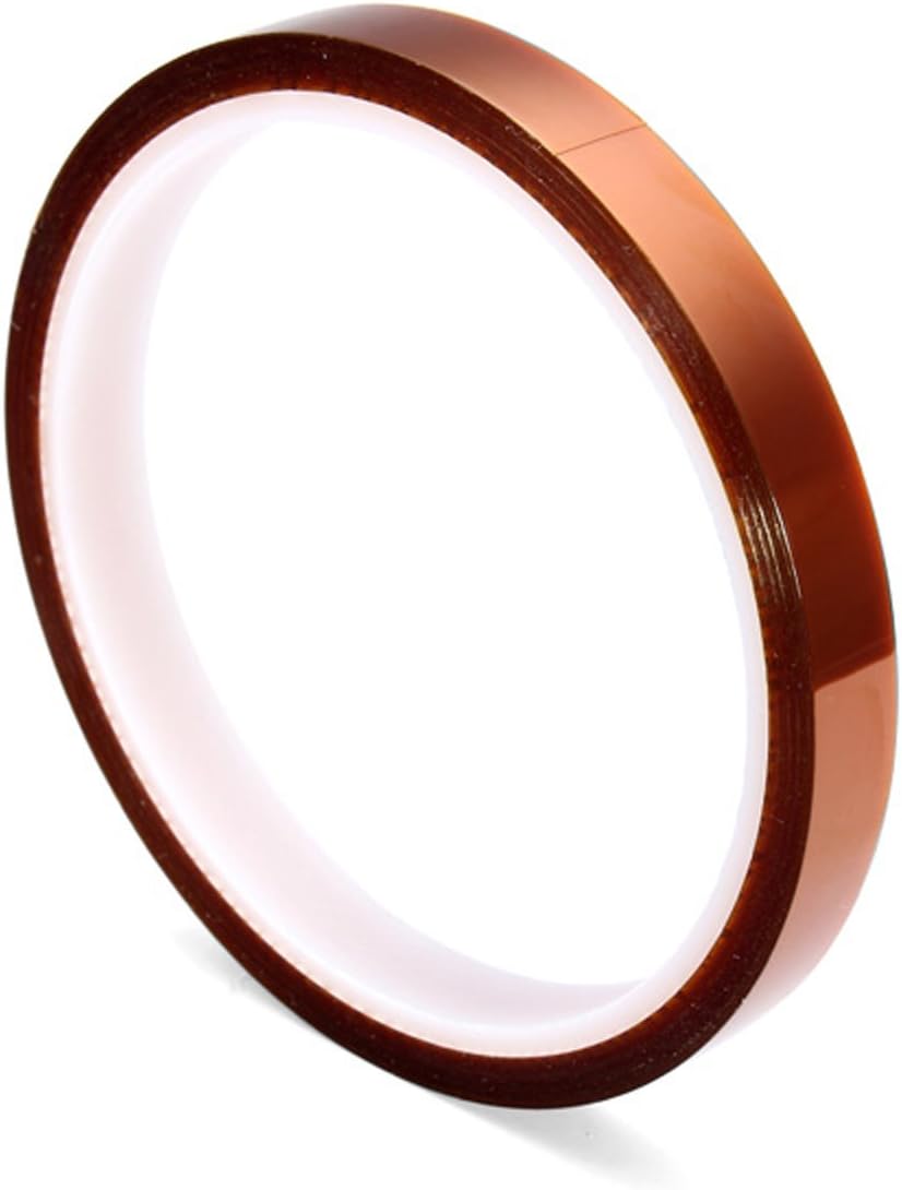 5 Size 5mm 10mm 20mm 30mm 50mm 30m/100ft BGA High Temperature Film Heat Resistant Polyimide Kapton Tape Gold Resisting Sticky