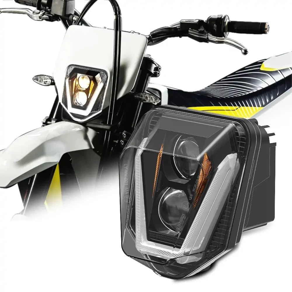 Faro LED Moto Compatible con Husq&varna TE FE TC FC 125 250 300 350 450 501 701 250i 300i faro delantero de motocicleta luz LED