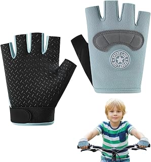 PROBEROS® Kids Riding Gloves for 3-8 Years, Anti-Slip Adjustable Palm Vibration Reduction Breathable Moisture-Wicking Desi... Price In India