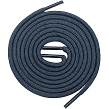 2 Pair Heavy Duty Round Boot Laces - Thick Durable 100% Polyester Shoelaces for Hiking Work Boots, 8 Sizes