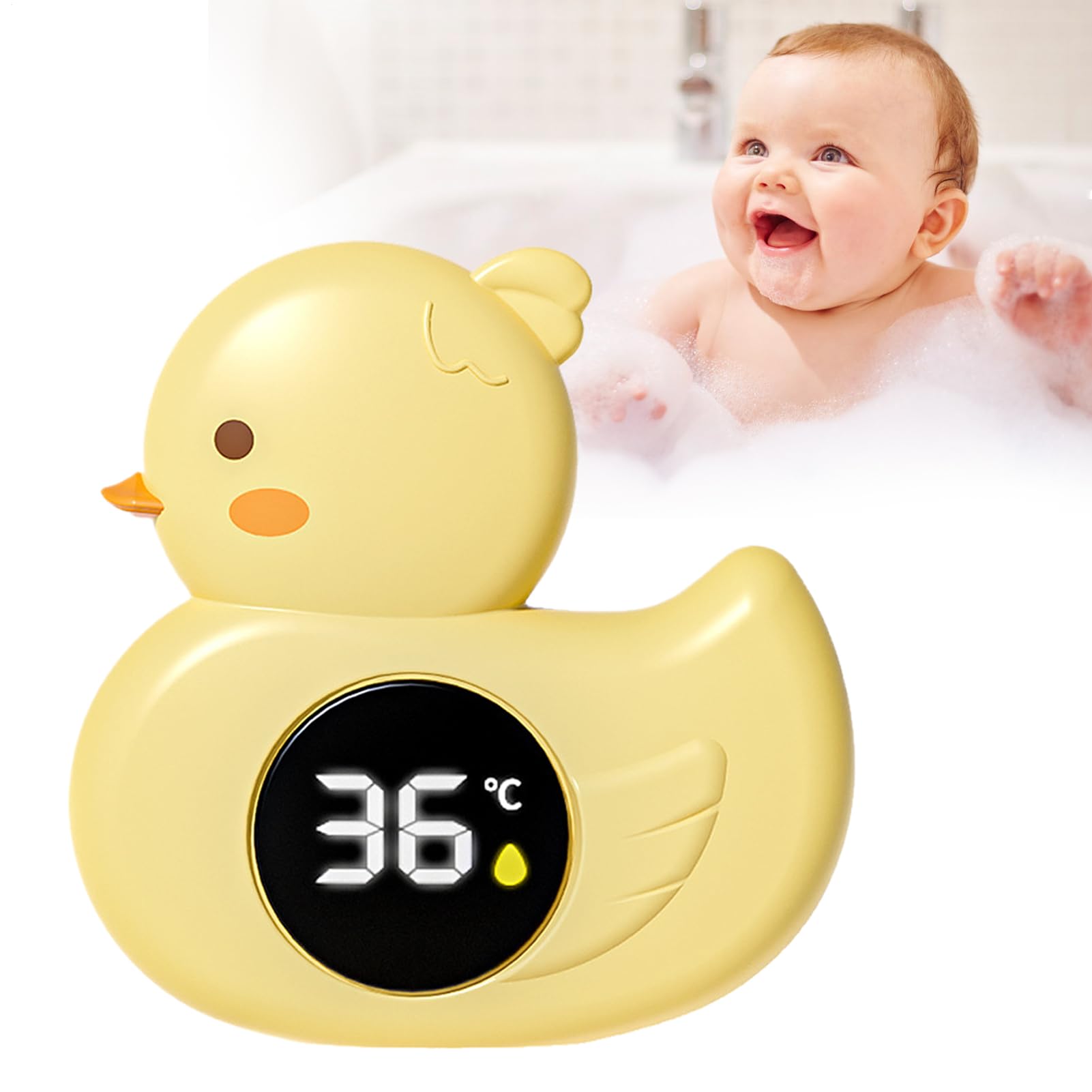 Termometro per la Temperatura 'Acqua del Bagnetto del Bambino Giocattolo | Termometro Impermeabile Forma Paperella Granchio