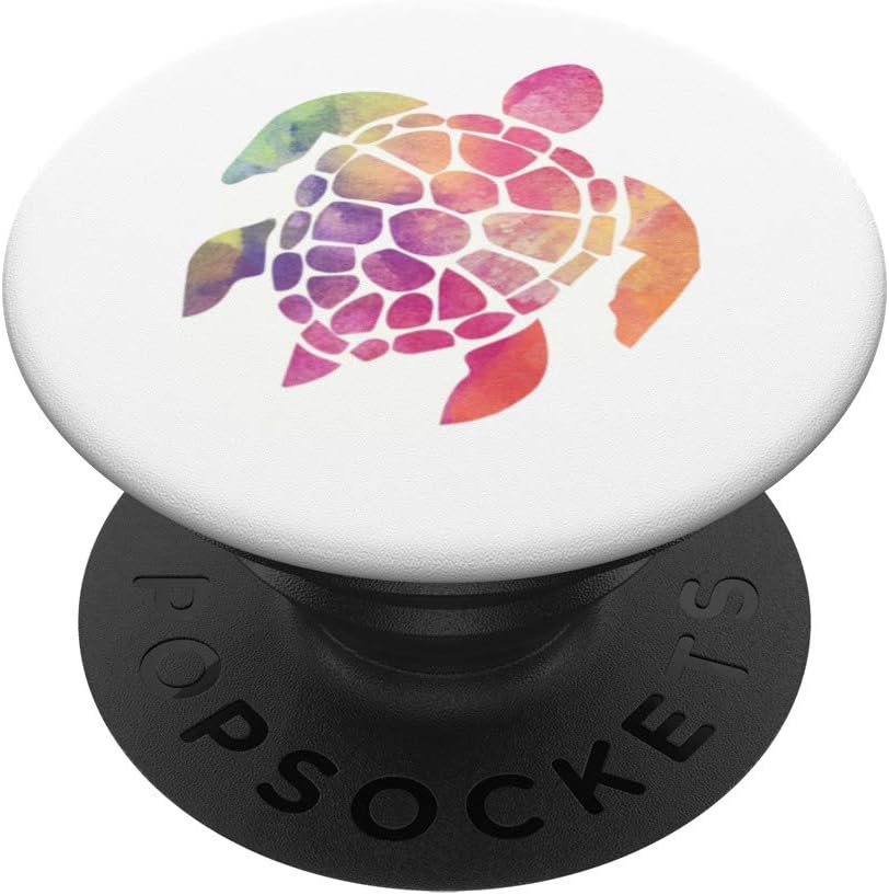 Sea Turtle - White PopSockets PopGrip: Swappable Grip for Phones & Tablets