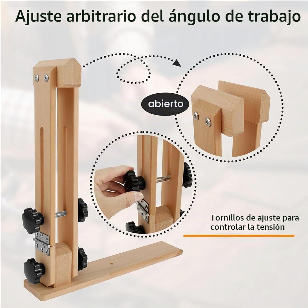 Pinzas de Costura de Cuero de Madera artesanal, Coser Clip de Madera,Herramienta de Costura de Cuero,9pcs cosidas a mano de cuero, agarre seguro, multifuncional, para Artesanía de Cuero DIY