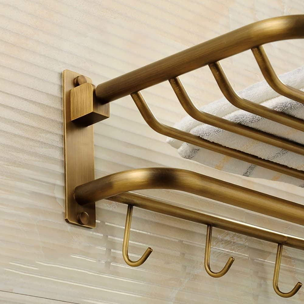 Stendino Scaffale antico Portasciugamani da bagno Abito in rame Hardware per il bagno Ciondolo Torre Appendiabiti Anello a mano (dimensioni : A) Decorazione Comfortable anniversary